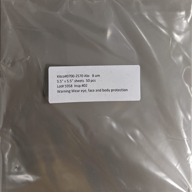 **8.0um AO Mylar-Backed Film (0700-2570)