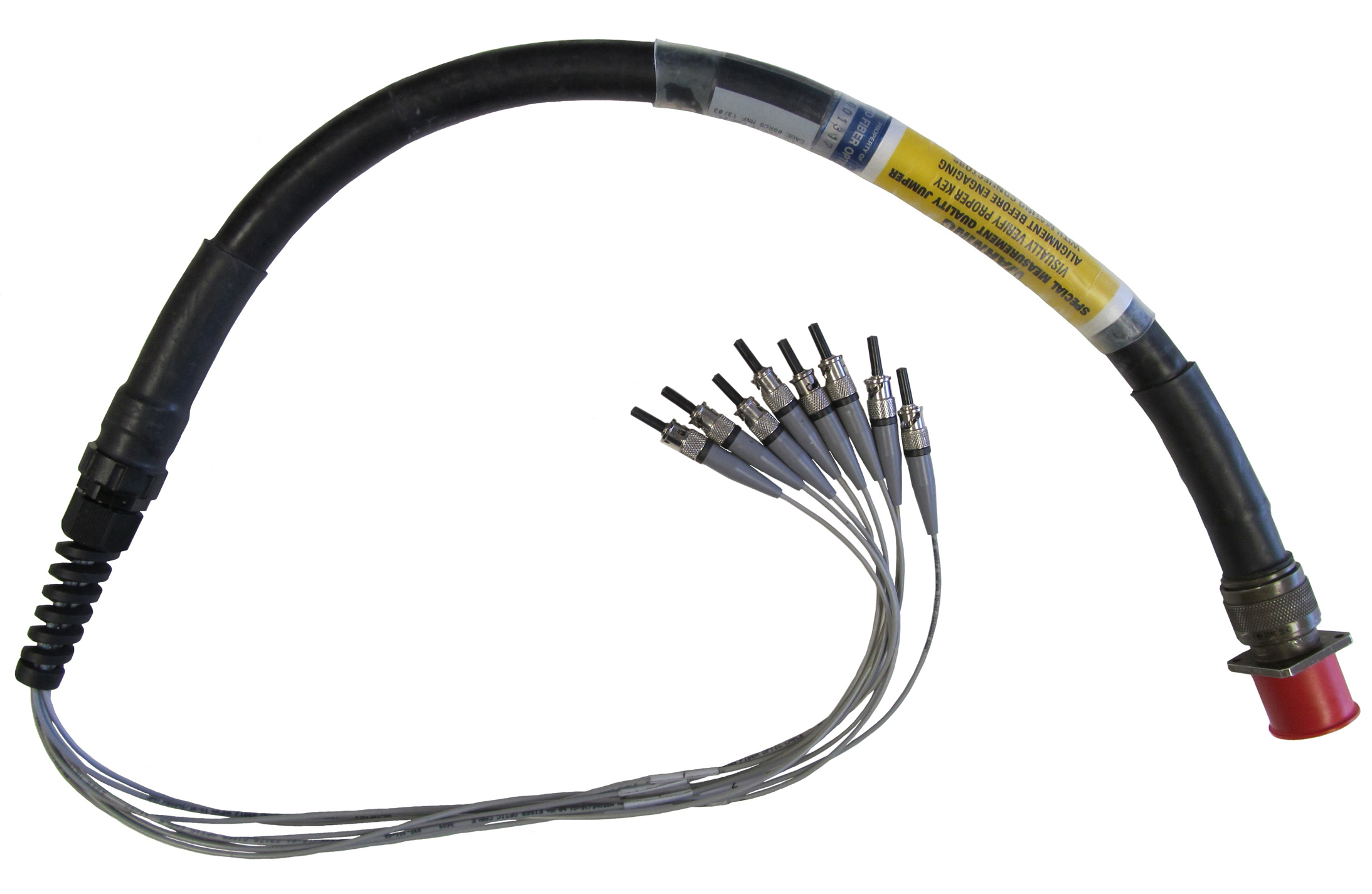 MQJ) ST-8 fiber receptacle, 62.5/125µm, 1 meter NAVSEA(6877804-10 